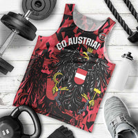 Custom Austria Football Men Tank Top 2026 Das Team Black Eagle - Wonder Print Shop