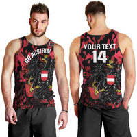 Custom Austria Football Men Tank Top 2026 Das Team Black Eagle - Wonder Print Shop