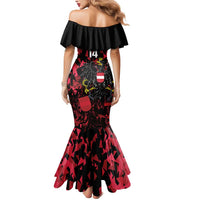 Custom Austria Football Mermaid Dress 2026 Das Team Black Eagle - Wonder Print Shop