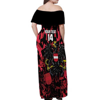 Custom Austria Football Off Shoulder Maxi Dress 2026 Das Team Black Eagle - Wonder Print Shop