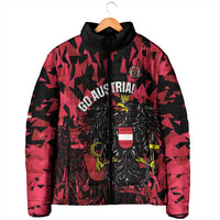 Custom Austria Football Padded Jacket 2026 Das Team Black Eagle - Wonder Print Shop