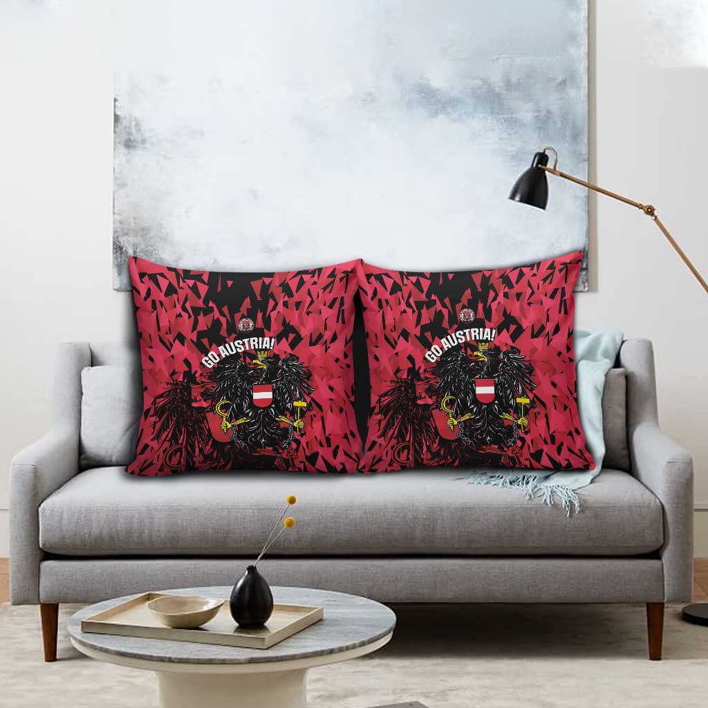 Austria Football Pillow Cover 2026 Das Team Black Eagle - Wonder Print Shop