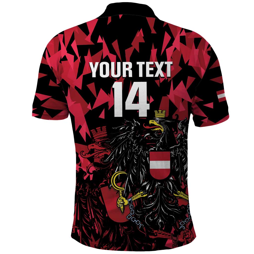 Custom Austria Football Polo Shirt 2026 Das Team Black Eagle - Wonder Print Shop