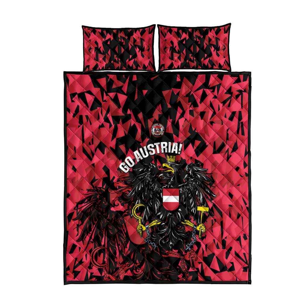 Austria Football Quilt Bed Set 2026 Das Team Black Eagle - Wonder Print Shop