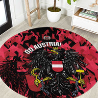 Austria Football Round Carpet 2026 Das Team Black Eagle - Wonder Print Shop