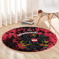 Austria Football Round Carpet 2026 Das Team Black Eagle - Wonder Print Shop