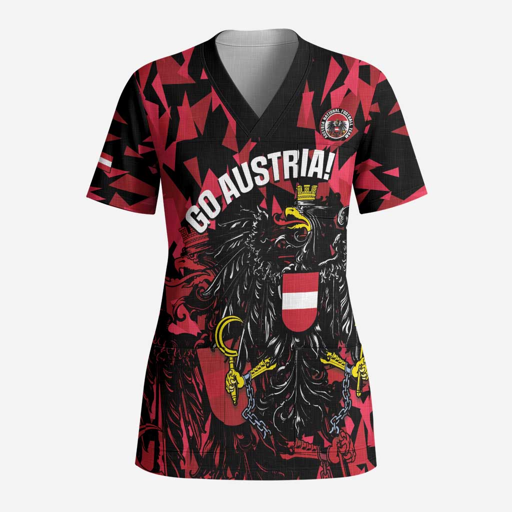 Custom Austria Football Scrub Top 2026 Das Team Black Eagle - Wonder Print Shop