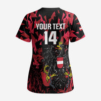 Custom Austria Football Scrub Top 2026 Das Team Black Eagle - Wonder Print Shop