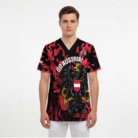 Custom Austria Football Scrub Top 2026 Das Team Black Eagle - Wonder Print Shop