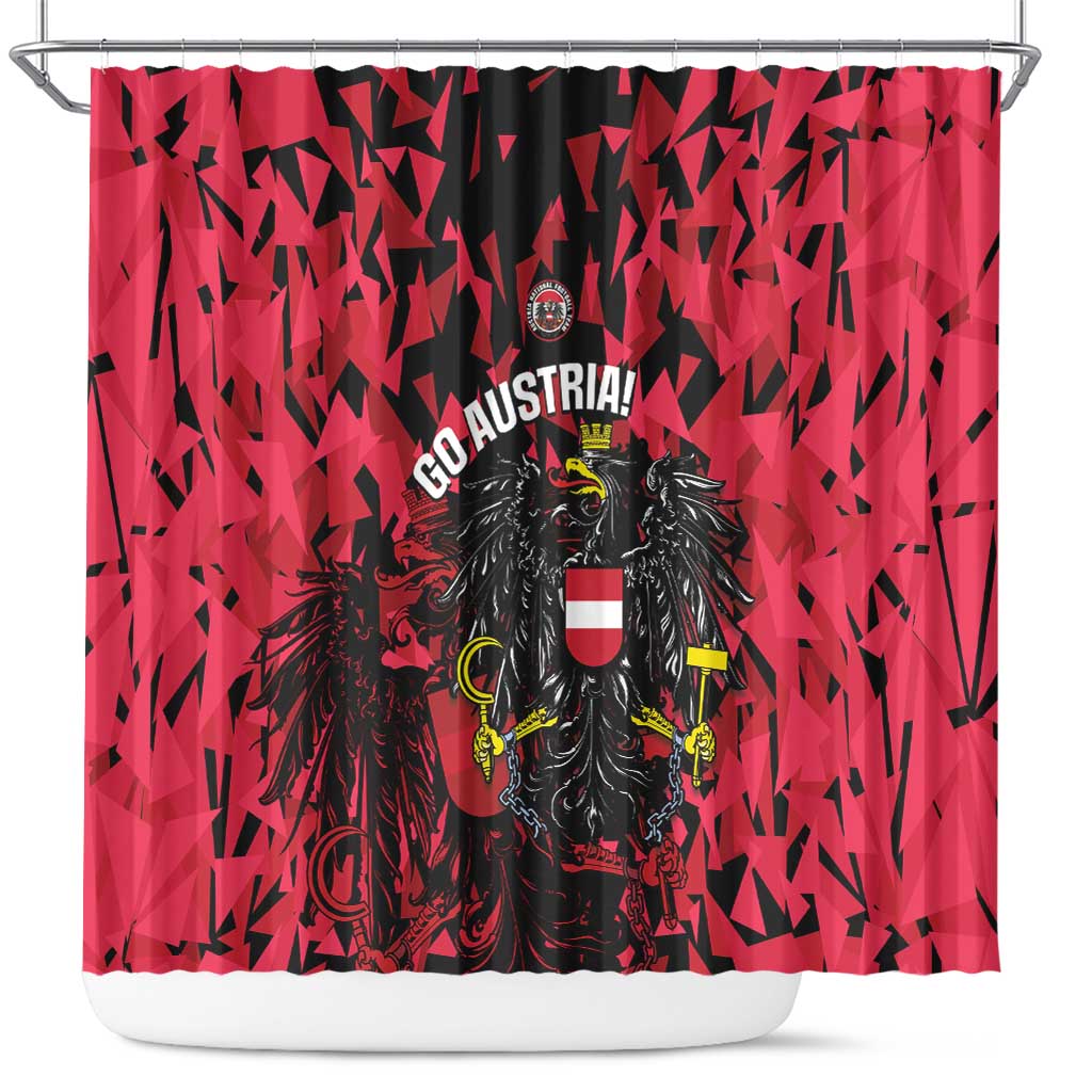 Austria Football Shower Curtain 2026 Das Team Black Eagle - Wonder Print Shop