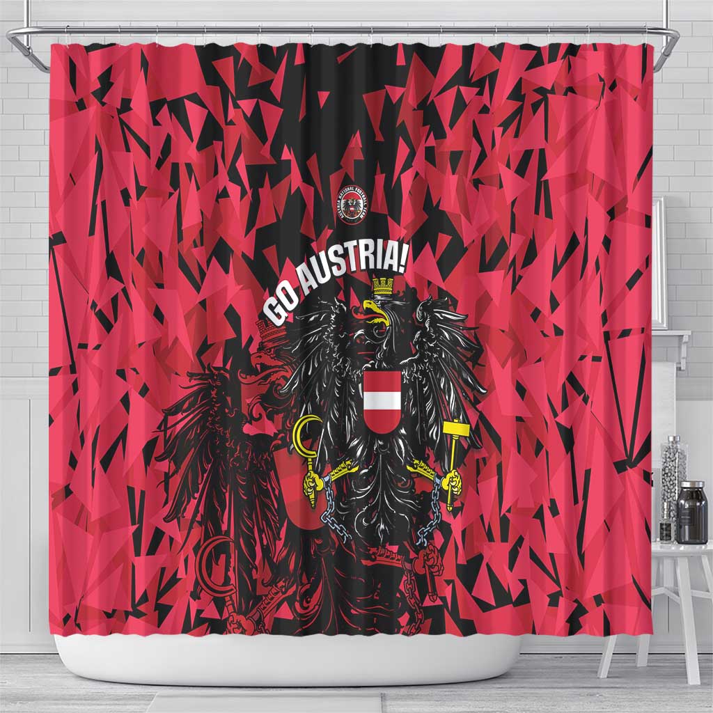 Austria Football Shower Curtain 2026 Das Team Black Eagle - Wonder Print Shop