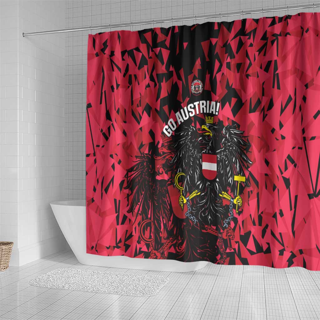 Austria Football Shower Curtain 2026 Das Team Black Eagle - Wonder Print Shop