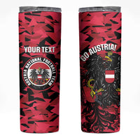Custom Austria Football Skinny Tumbler 2026 Das Team Black Eagle - Wonder Print Shop