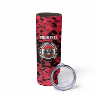 Custom Austria Football Skinny Tumbler 2026 Das Team Black Eagle - Wonder Print Shop