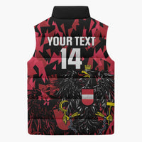 Custom Austria Football Sleeveless Puffer Jacket 2026 Das Team Black Eagle - Wonder Print Shop