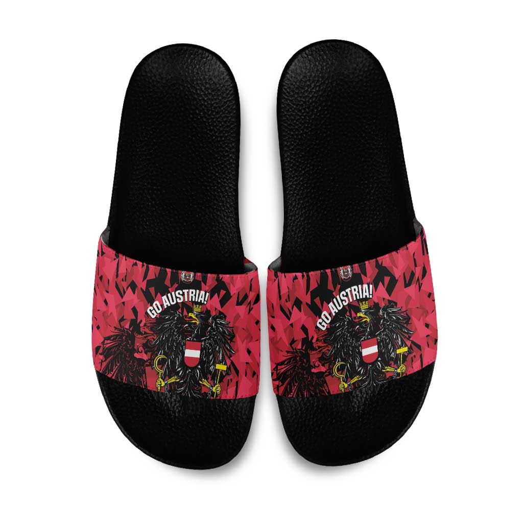 Austria Football Slide Sandals 2026 Das Team Black Eagle - Wonder Print Shop