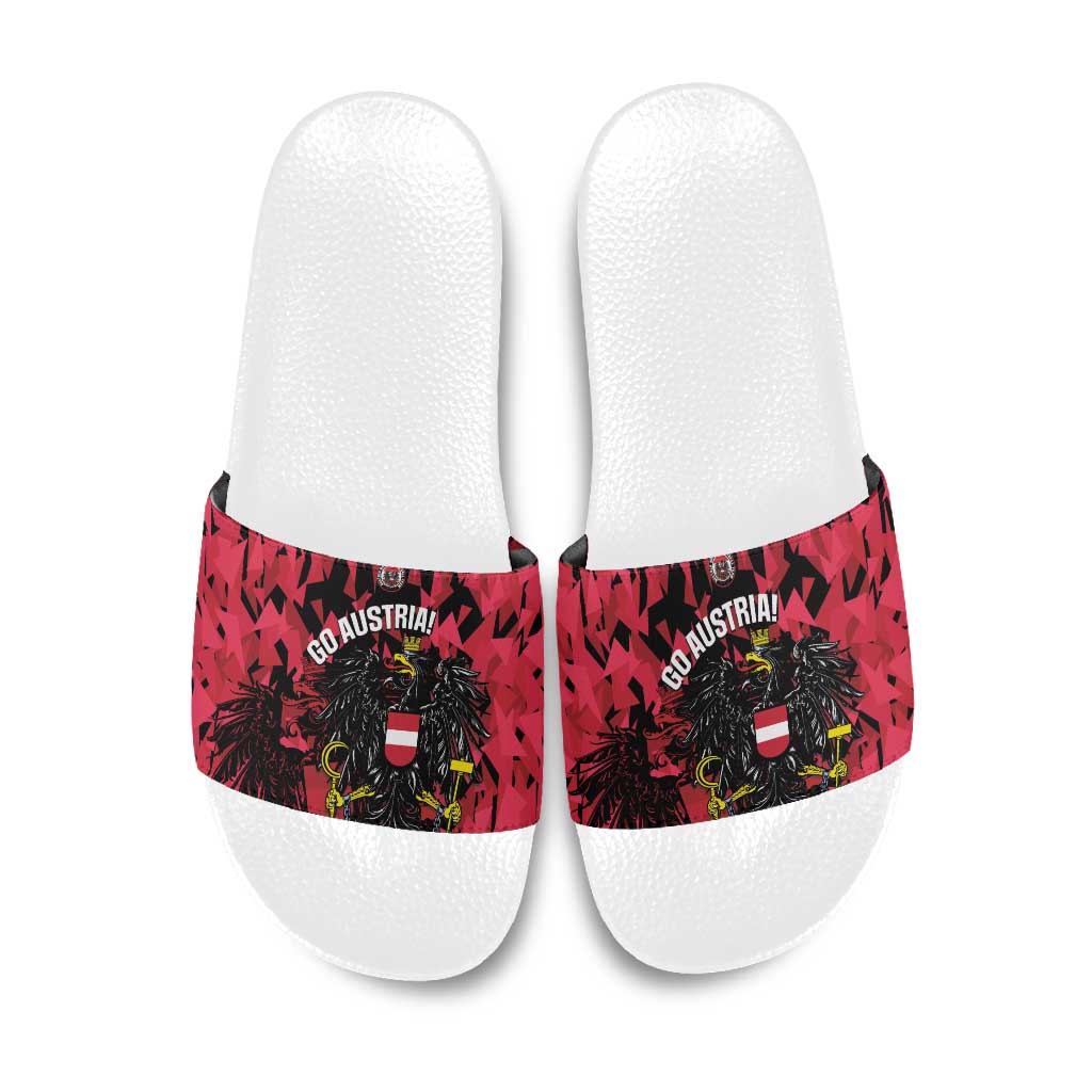 Austria Football Slide Sandals 2026 Das Team Black Eagle - Wonder Print Shop