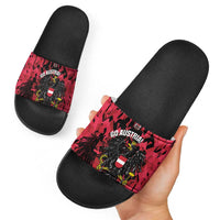 Austria Football Slide Sandals 2026 Das Team Black Eagle - Wonder Print Shop