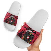Austria Football Slide Sandals 2026 Das Team Black Eagle - Wonder Print Shop
