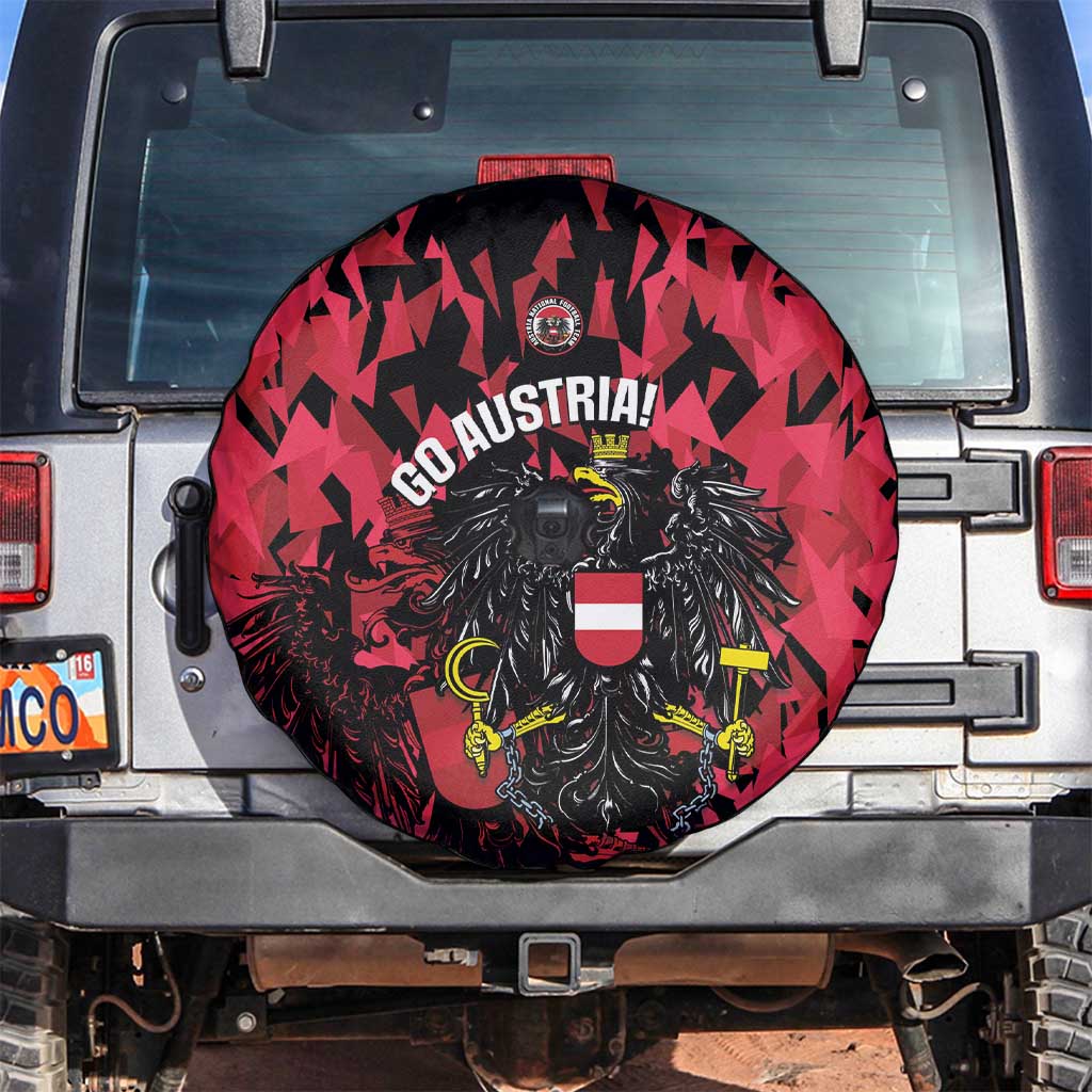 Austria Football Spare Tire Cover 2026 Das Team Black Eagle - Wonder Print Shop