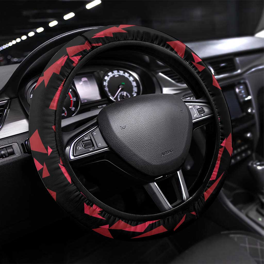 Austria Football Steering Wheel Cover 2026 Das Team Black Eagle - Wonder Print Shop