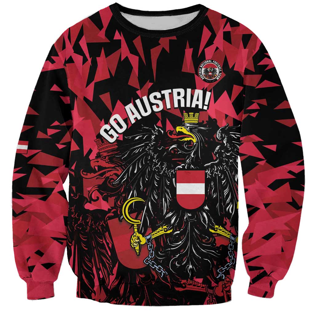 Custom Austria Football Sweatshirt 2026 Das Team Black Eagle - Wonder Print Shop