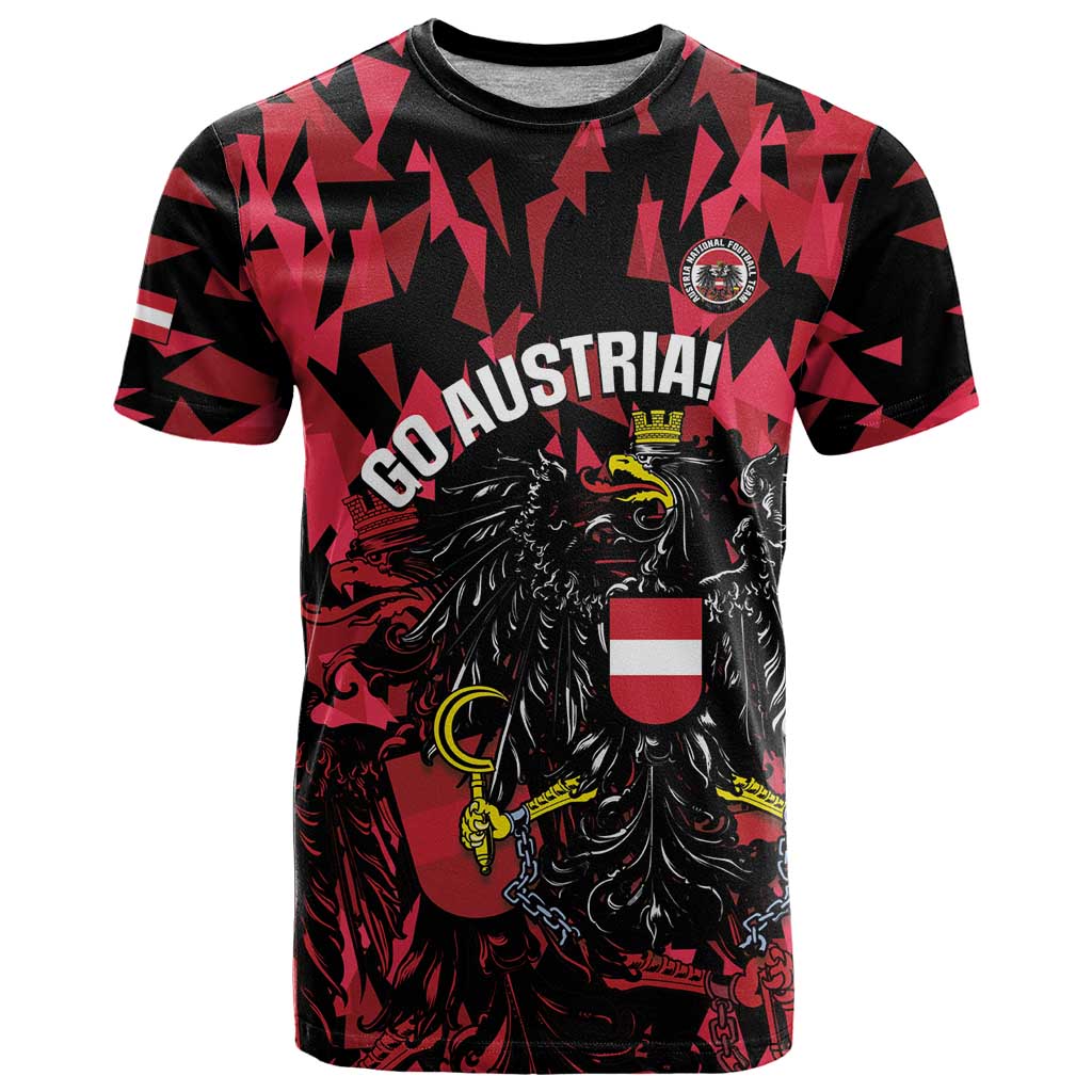 Custom Austria Football T Shirt 2026 Das Team Black Eagle - Wonder Print Shop
