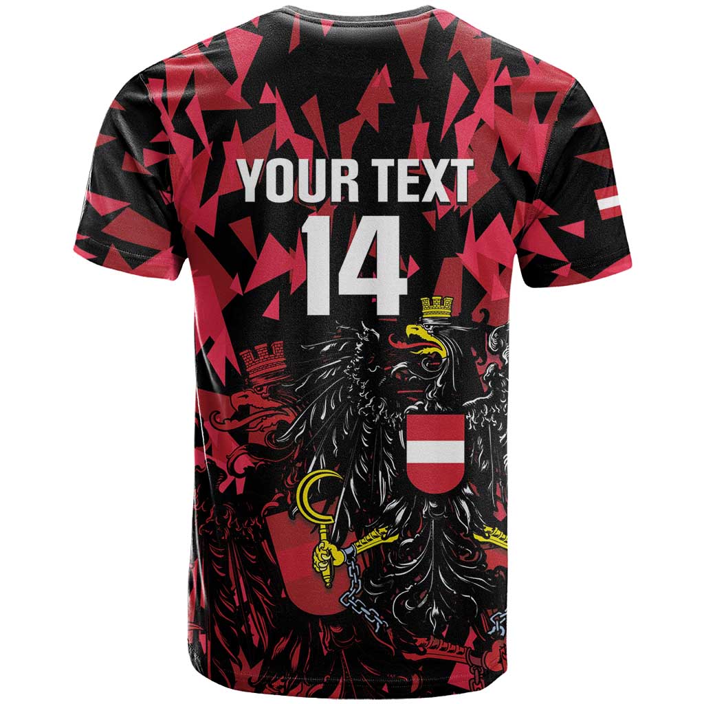 Custom Austria Football T Shirt 2026 Das Team Black Eagle - Wonder Print Shop
