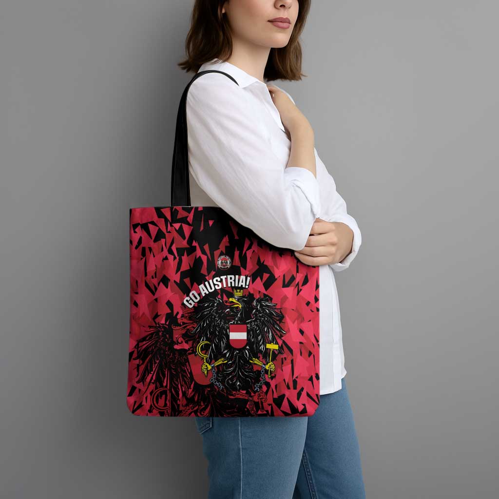 Austria Football Tote Bag 2026 Das Team Black Eagle - Wonder Print Shop