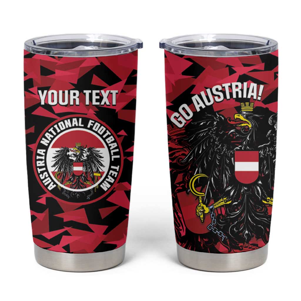 Custom Austria Football Tumbler Cup 2026 Das Team Black Eagle - Wonder Print Shop
