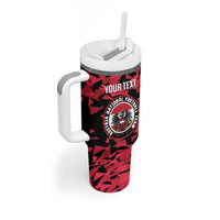 Custom Austria Football Tumbler With Handle 2026 Das Team Black Eagle - Wonder Print Shop