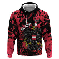 Custom Austria Football Zip Hoodie 2026 Das Team Black Eagle - Wonder Print Shop