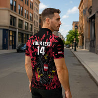 Custom Austria Football Zipper Polo Shirt 2026 Das Team Black Eagle - Wonder Print Shop