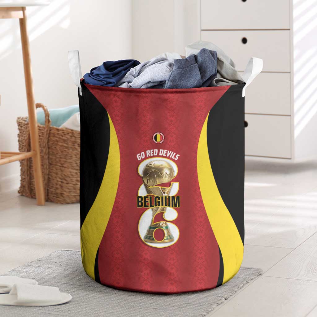 Belgium Football Laundry Basket 2026 Go De Rode Duivels - Wonder Print Shop