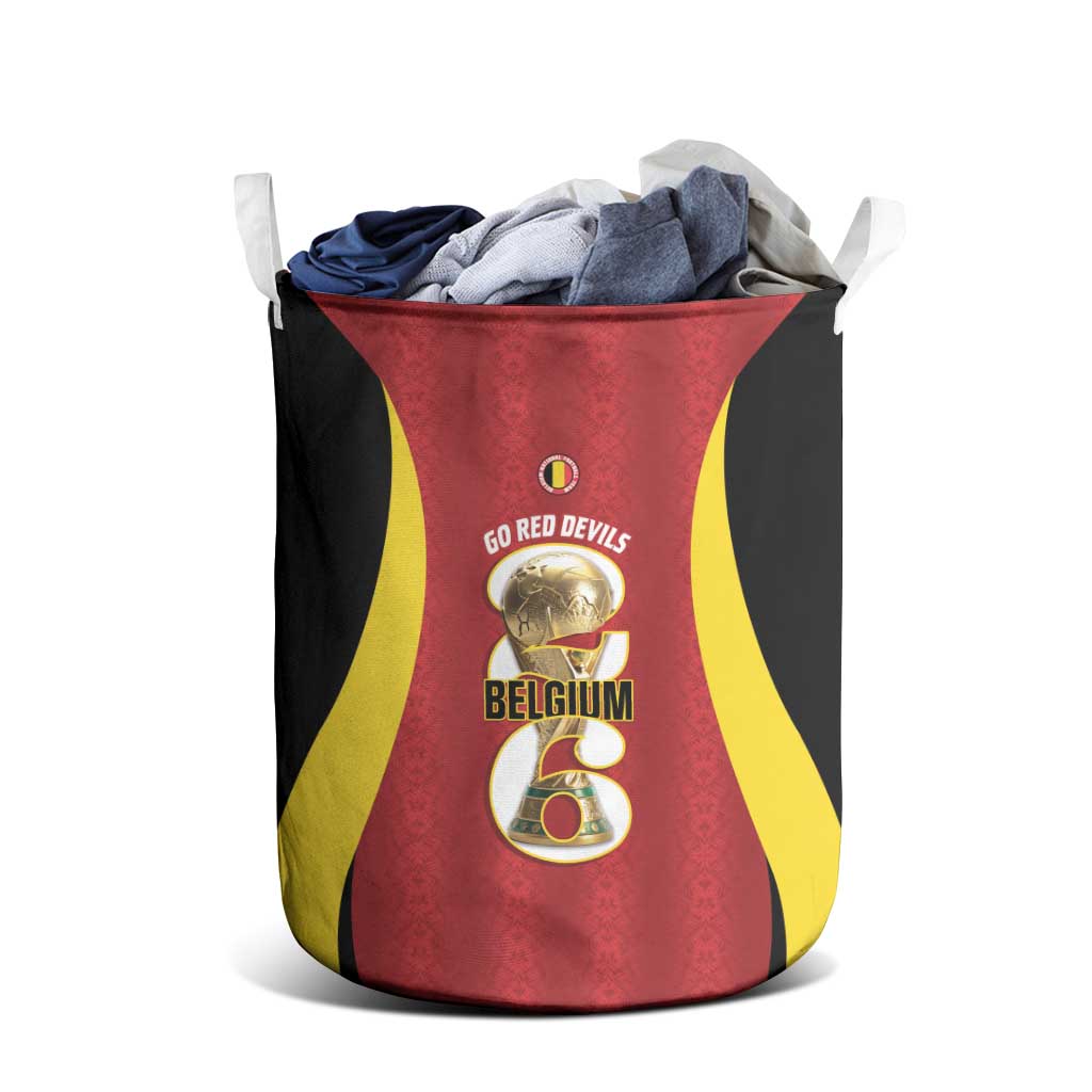 Belgium Football Laundry Basket 2026 Go De Rode Duivels - Wonder Print Shop