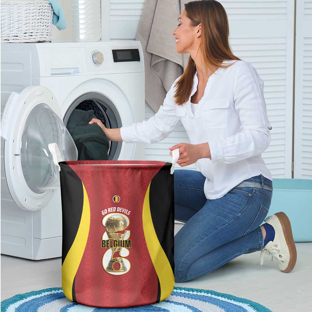 Belgium Football Laundry Basket 2026 Go De Rode Duivels - Wonder Print Shop