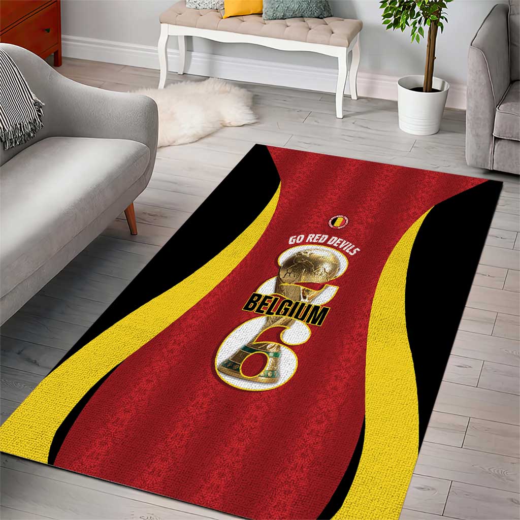 Belgium Football Area Rug 2026 Go De Rode Duivels - Wonder Print Shop