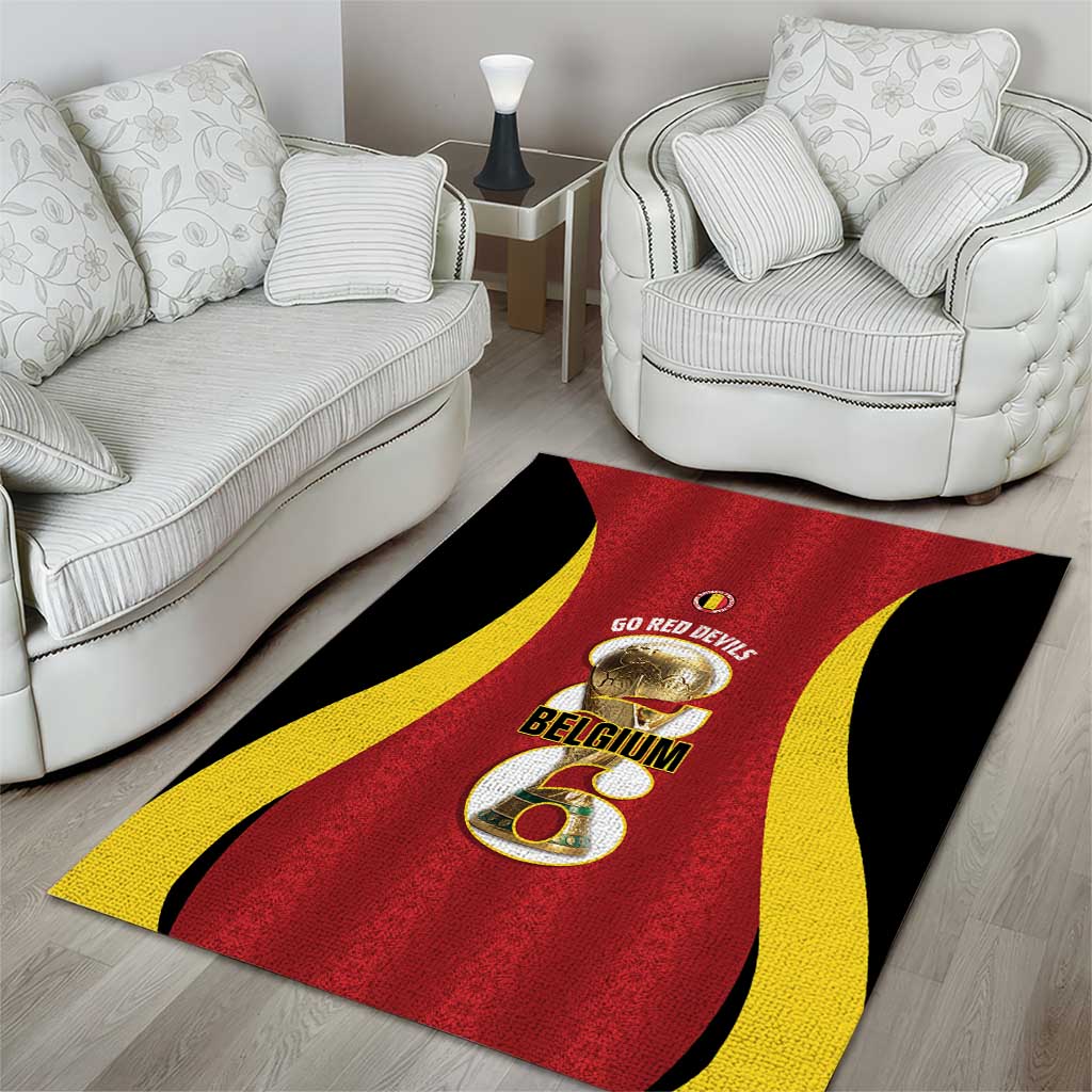 Belgium Football Area Rug 2026 Go De Rode Duivels - Wonder Print Shop