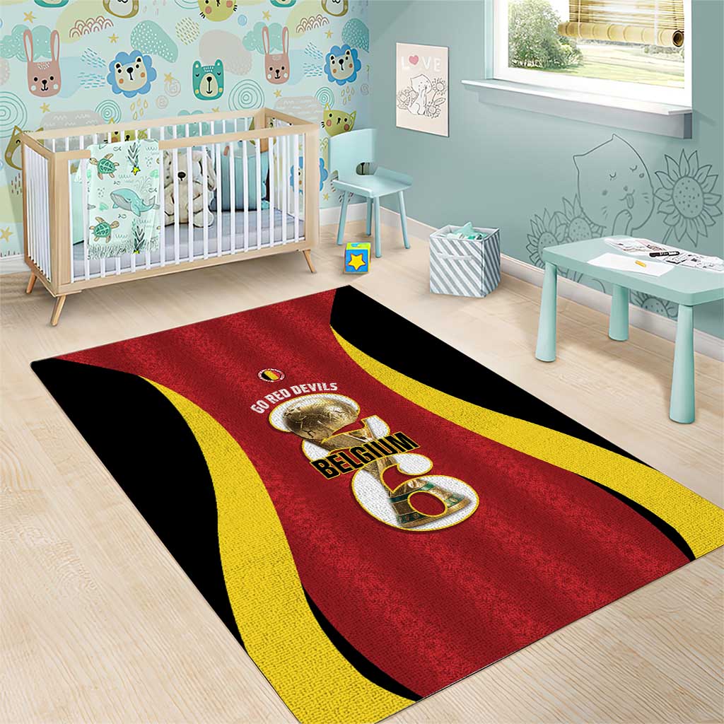 Belgium Football Area Rug 2026 Go De Rode Duivels - Wonder Print Shop
