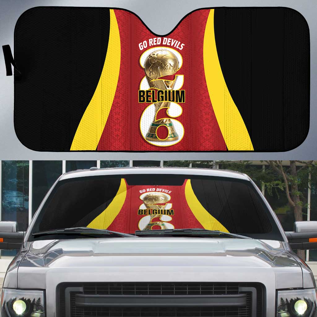 Belgium Football Auto Sun Shade 2026 Go De Rode Duivels - Wonder Print Shop
