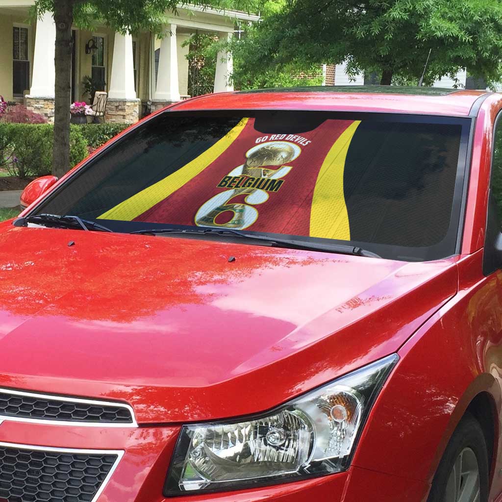 Belgium Football Auto Sun Shade 2026 Go De Rode Duivels - Wonder Print Shop