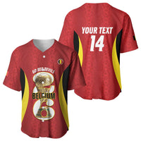 Custom Belgium Football Baseball Jersey 2026 Go De Rode Duivels - Wonder Print Shop