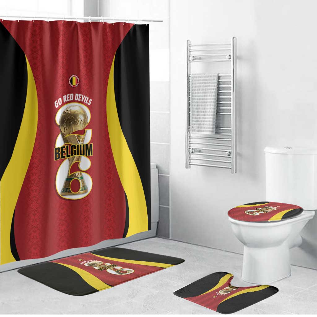 Belgium Football Bathroom Set 2026 Go De Rode Duivels - Wonder Print Shop
