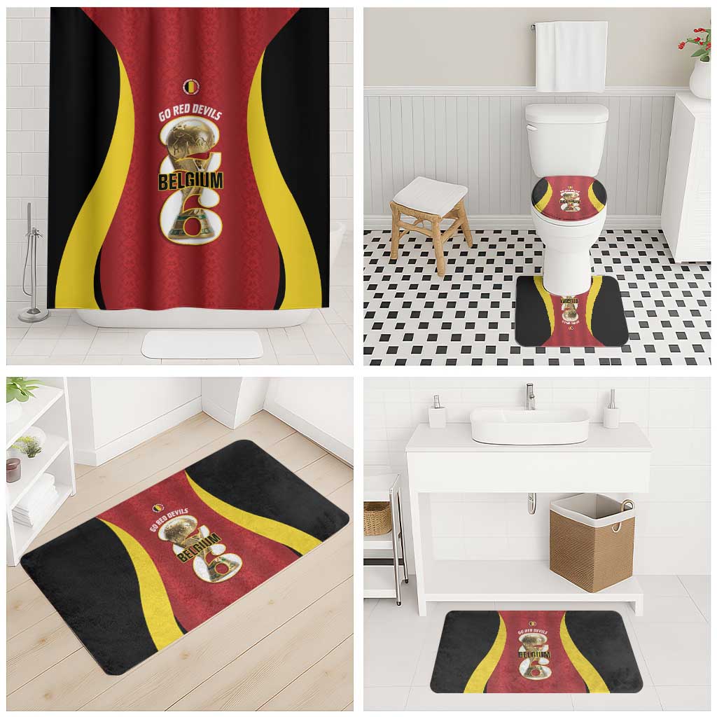 Belgium Football Bathroom Set 2026 Go De Rode Duivels - Wonder Print Shop