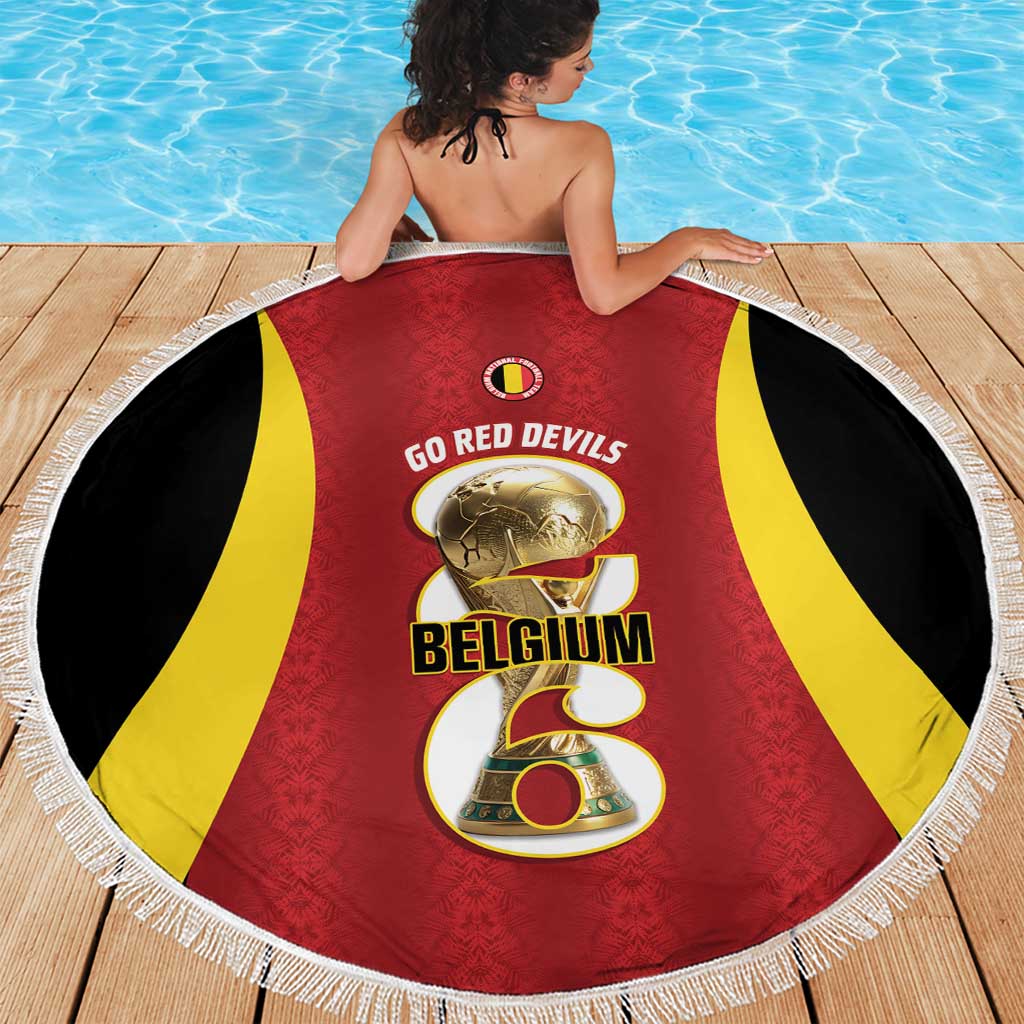 Belgium Football Beach Blanket 2026 Go De Rode Duivels - Wonder Print Shop