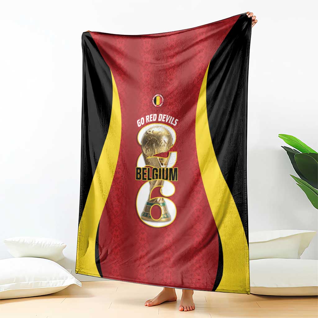 Belgium Football Blanket 2026 Go De Rode Duivels - Wonder Print Shop