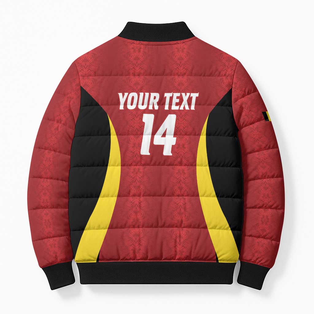 Custom Belgium Football Bomber Puffer Jacket 2026 Go De Rode Duivels - Wonder Print Shop