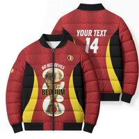 Custom Belgium Football Bomber Puffer Jacket 2026 Go De Rode Duivels - Wonder Print Shop