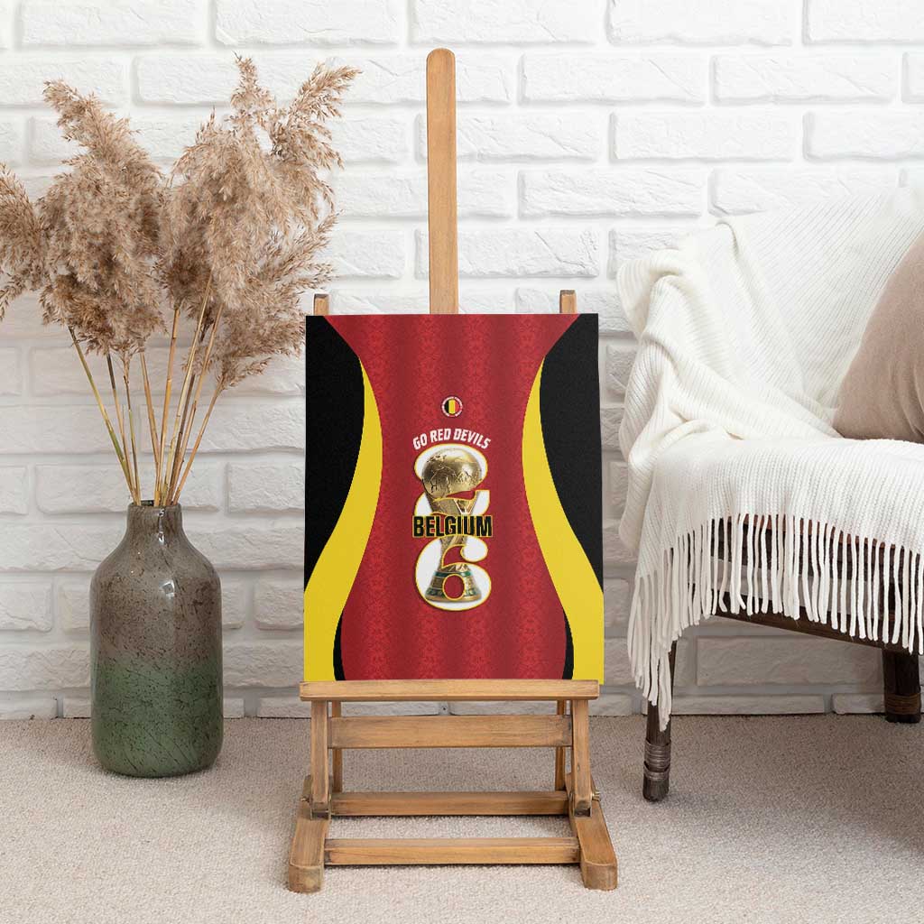 Belgium Football Canvas Wall Art 2026 Go De Rode Duivels - Wonder Print Shop