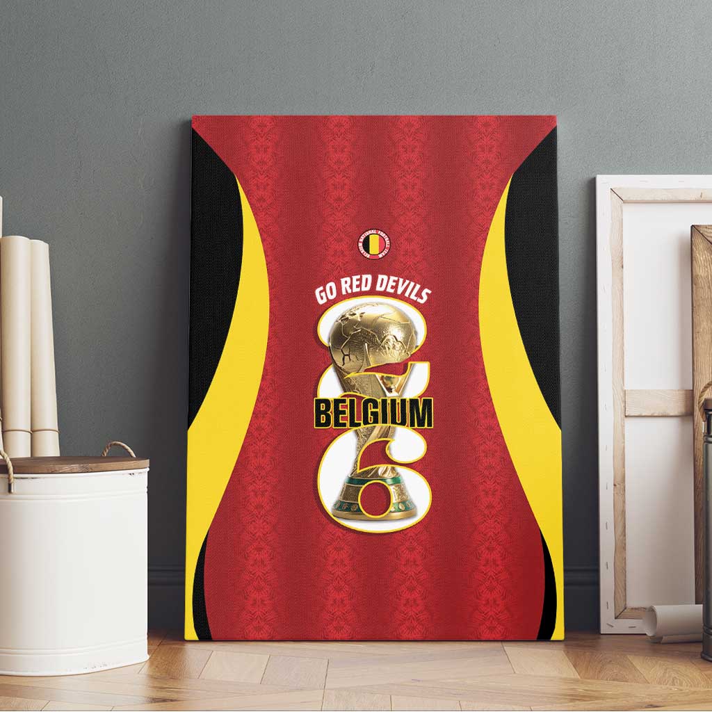 Belgium Football Canvas Wall Art 2026 Go De Rode Duivels - Wonder Print Shop